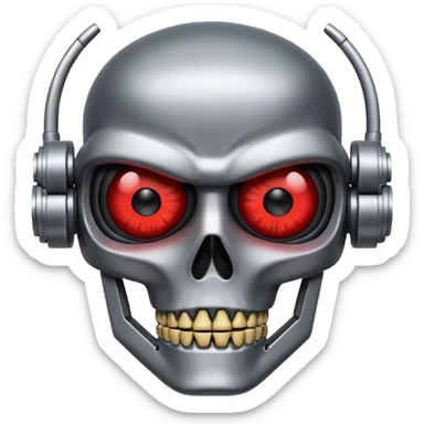 Red eyed Terminator sticker