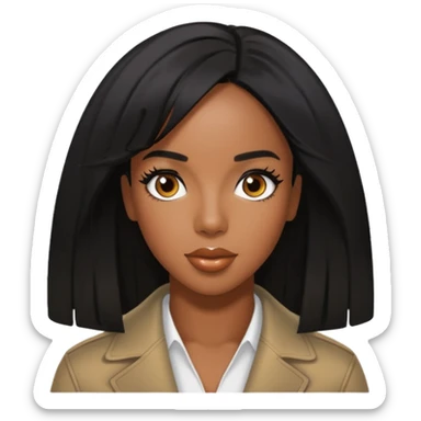 Kelly Rowland from Destiny's Child with black hair sticker