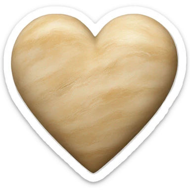 Travertine heart sticker