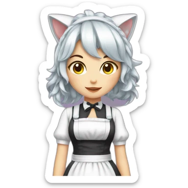 maid catgirl sticker