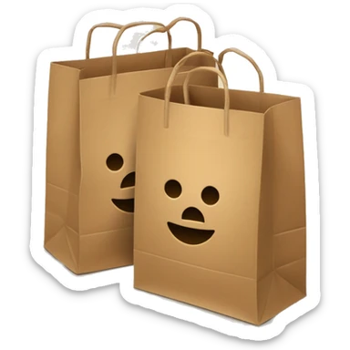 I need two shopping bags but its should be from brown paper and no invoice on it sticker