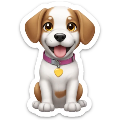 A cute puppy saying hi sticker