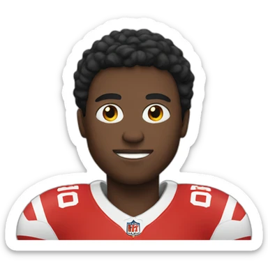 football player in black-red form sticker