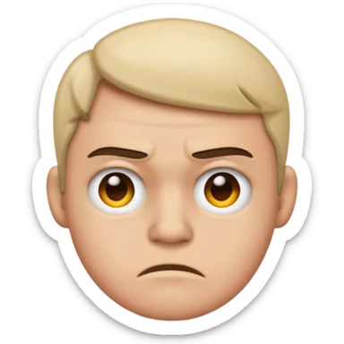 Fed up emoji face sticker