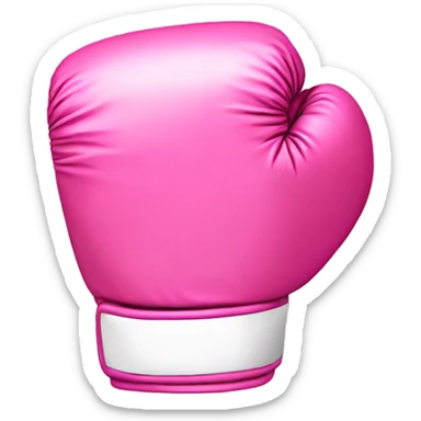 pink boxing glove simple  sticker