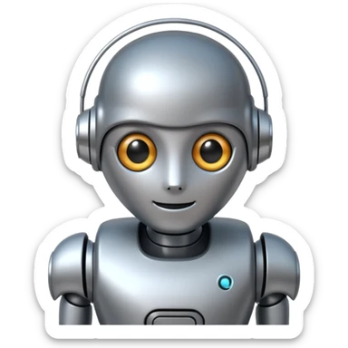 Cute Robot assistant sticker