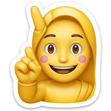 Smile emoji with middle finger and waving hand sticker