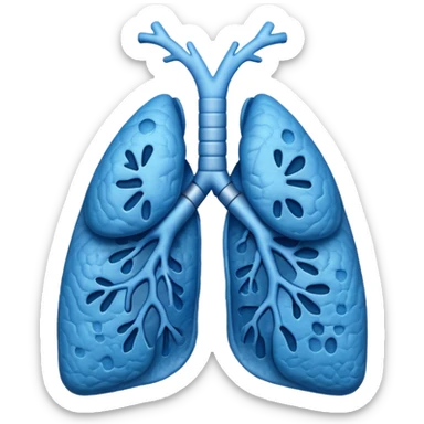 Lung disease blue emoji  sticker