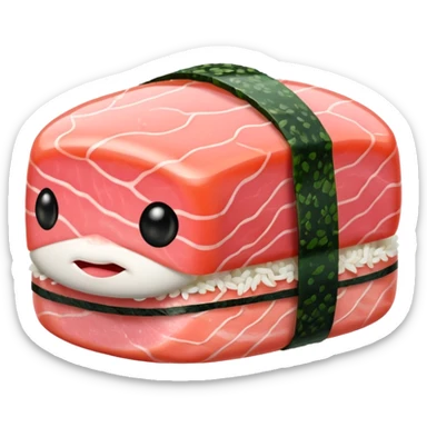 sushi piece light pink  sticker
