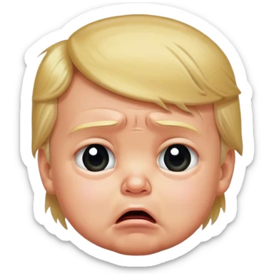 Whining baby Donald trump sticker