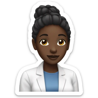 black girl doing skincare sticker