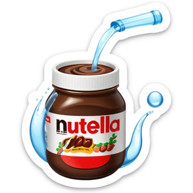 Nutella mit Wasser sticker