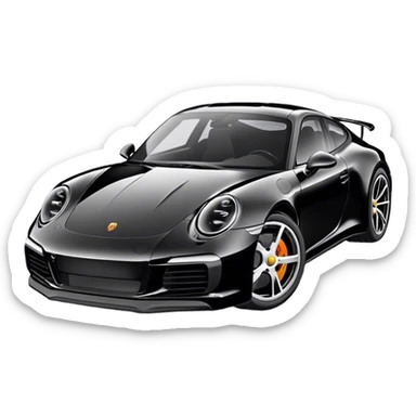 Porsche 911 - Porsche (Model Year: 2021) (Iconic colour: Black) sticker