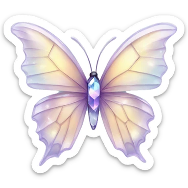 crystal butterfly sticker