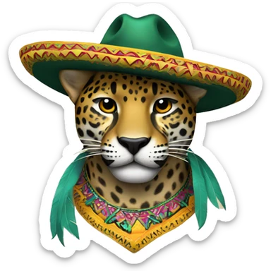 Jaguars with sombrero  sticker