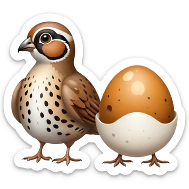 can you make a quail and quail egg emoji and it must face on the front sticker