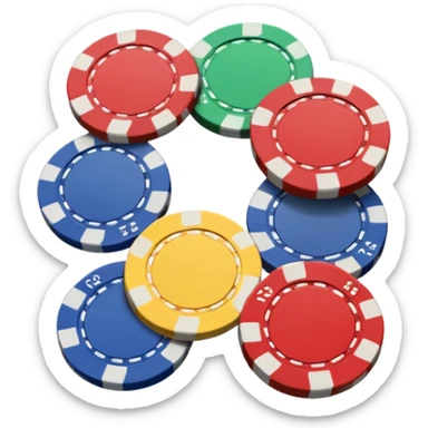 poker chips sticker