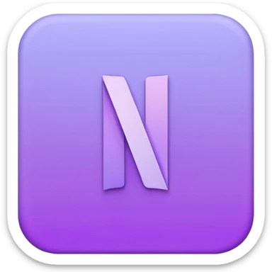 Netflix aesthetic "N" logo in pastel purple sticker