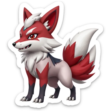 Lycanroc-Zangoose-Zoroark-fusion sticker