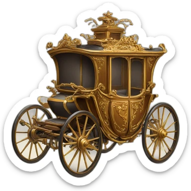 electric cartoon carriage 1800s sticker
