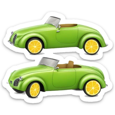 Citron vert coupé en deux  sticker