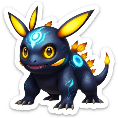 Elemental Dark-type-Electric-type natural Pokémon-Fakémon-creature sticker