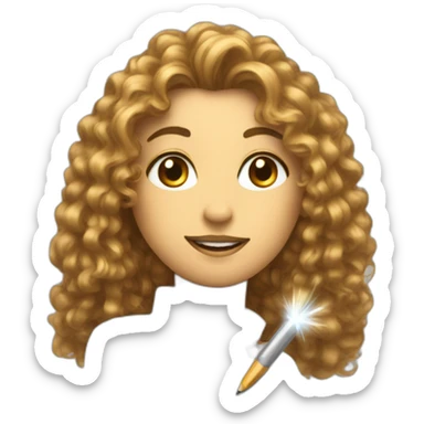 sparkles on pen and paper sticker