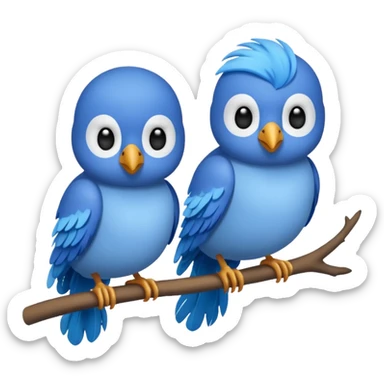 blue birds sticker