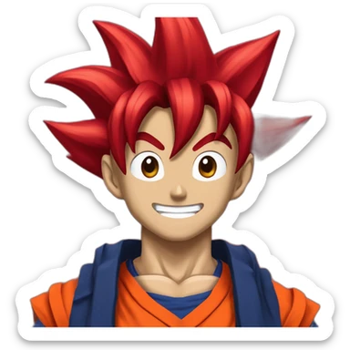 goku using flamengo's shirt sticker