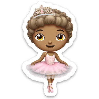 Pink shabby chic ballerina  sticker