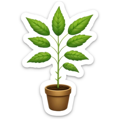 Weed plant sticker
