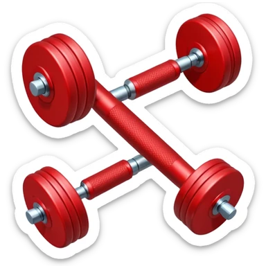 one red dumbbell sticker