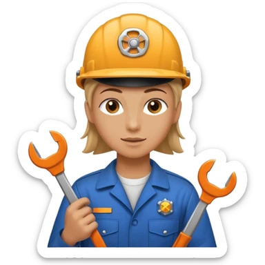create a person emoji of Barcengine is the superpower name The engine that keeps everything moving sticker
