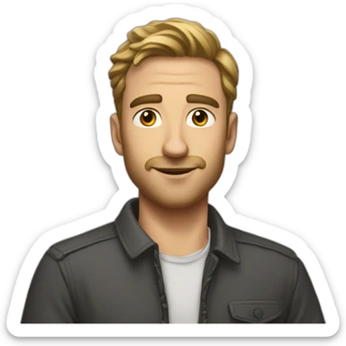 Homme cris heureux sticker