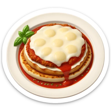 chicken parmesan on a dish sticker