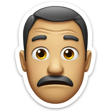 Emoji with irritated face sticker