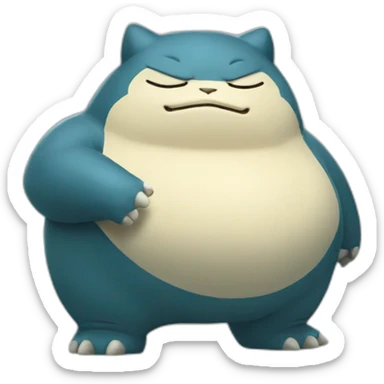 Snorlax shows a like sticker