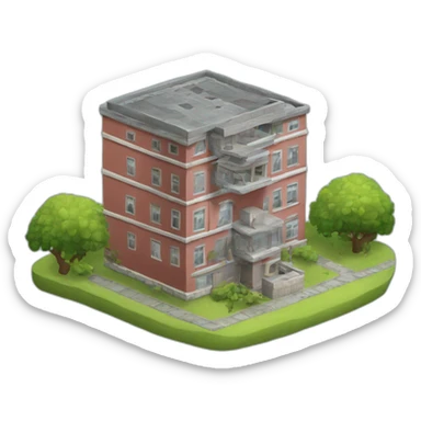 Immeuble détruit sticker