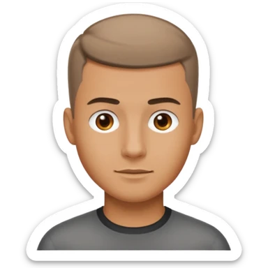 crew cut shorter hair sticker