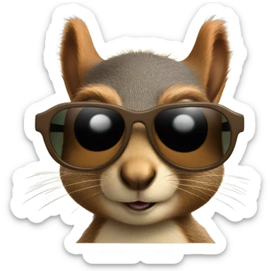 Squirrel wearing sunglasses  sticker