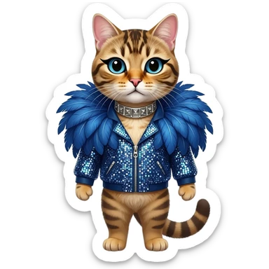 lady gaga cat sticker
