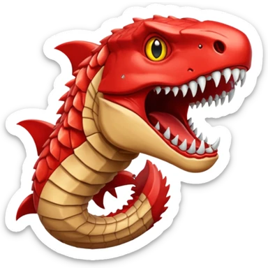 glitter red apex predator sticker