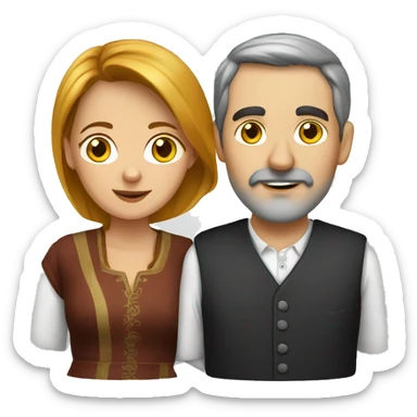 German Woman with turkish husband sticker