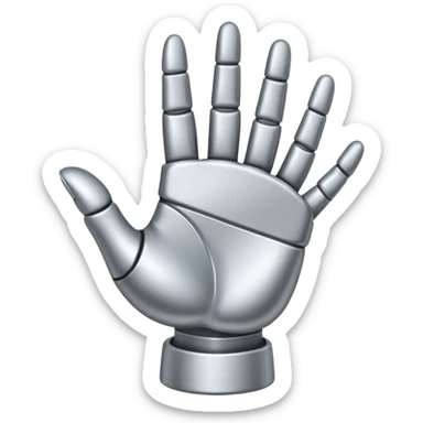 metal hand with give finger sticker