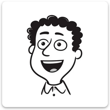 playful and exaggerated hand-drawn doodle of a face showing an orgasmic expression sticker