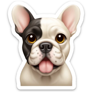 Dog French bulldog beige with  sticker
