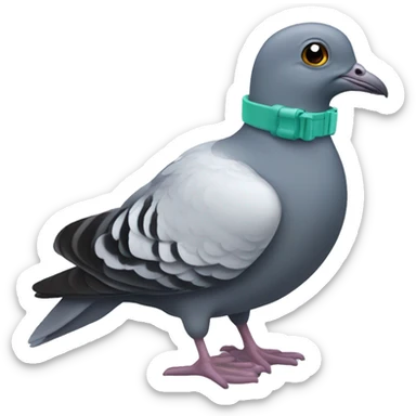 pigeon snorkeling sticker