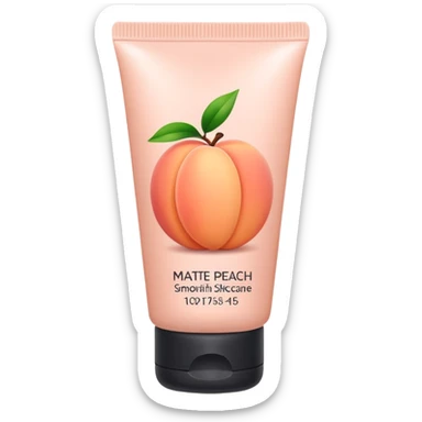 solid color light pinkish peach plain skincare tube sticker