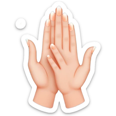 Soft Neutrals → Beige hands + slate blue accents 🌫 Warm Gradient → Peach to mint with gold sparks 🌟 Bold Monochrome → Navy + silver lines 🌌 sticker