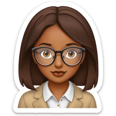 Una chica morena con gafas muy guapa sticker